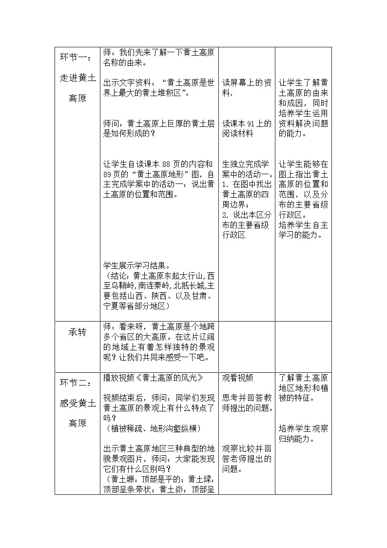 人教版地理八上第六章第3节《世界最大的黄土堆积区黄土高原》教学设计（7页）03