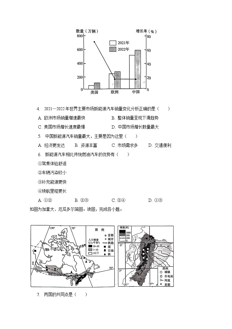 2023年河南省许昌市中考地理二模试卷（含解析）第2页