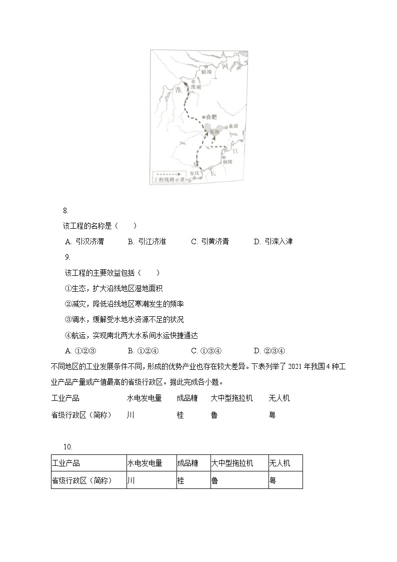 2023年广西中考地理试卷（含解析）03