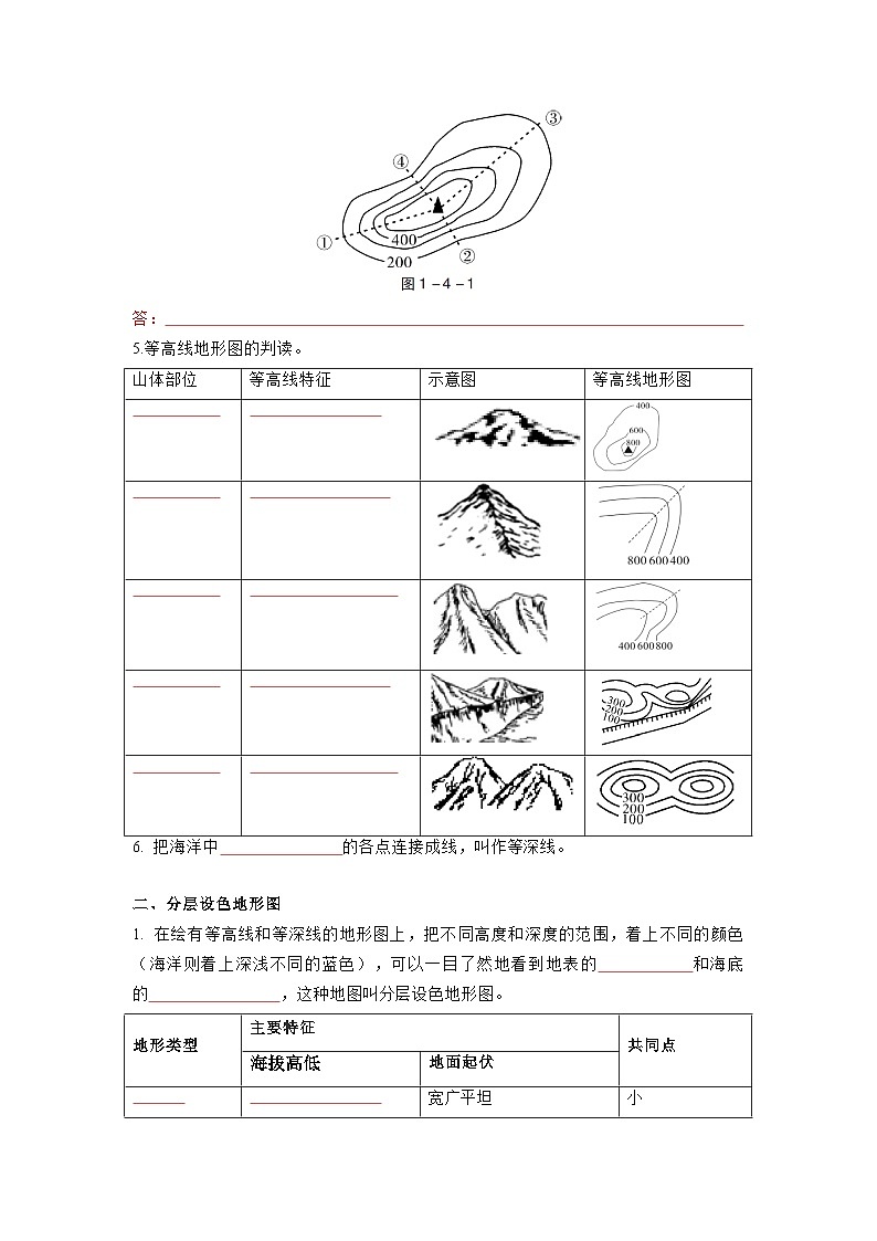 【暑假初中预备】人教版地理新七年级（六升七）暑假预习-第04讲 地形图的判读  讲学案02