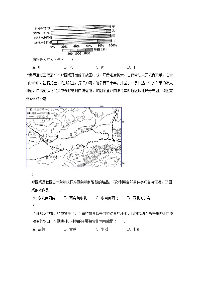 2023年湖北省中考地理二模试卷（含解析）02