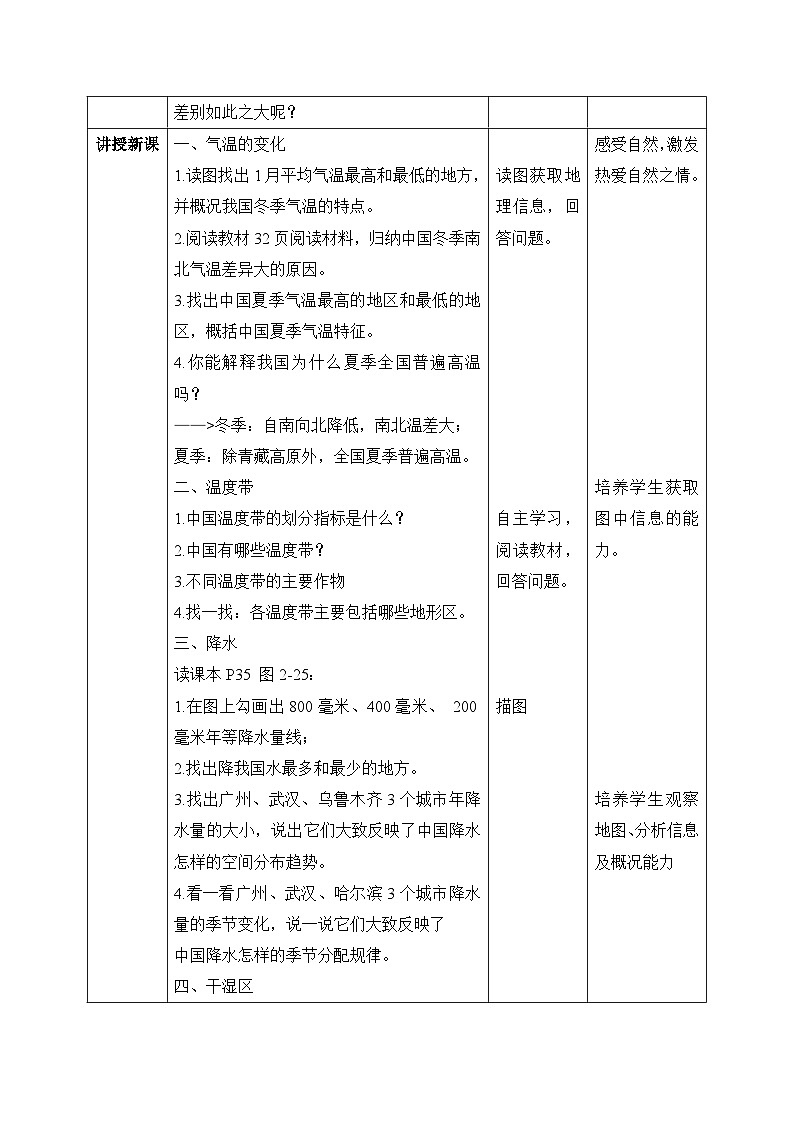 【核心素养】湘教版初中地理 八年级上册 2.2《中国的气候》（第1课时） 教案第2页
