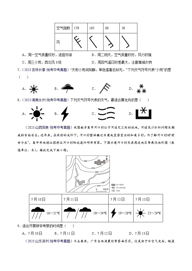 专题04 天气与气候（第02期）-2023年中考地理真题分项汇编（全国通用）（原卷版）第2页
