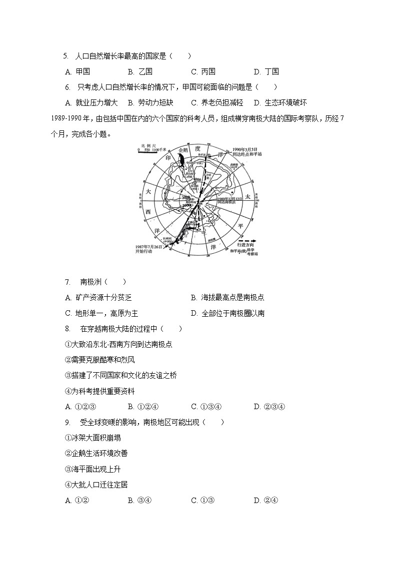 2023年湖南省长沙市中考地理模拟试卷（含解析）02
