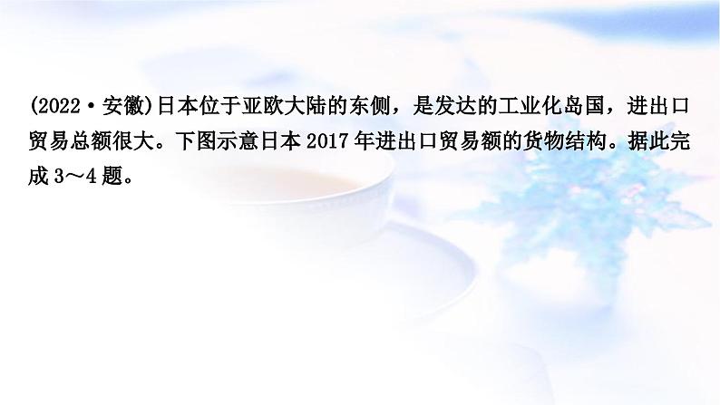 中考地理复习世界地理第八、九章不同类型的国家全球化与不平衡发展第1课时日本、俄罗斯、印度作业课件05