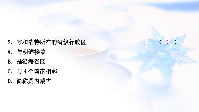 中考地理复习中国地理第十章中国的疆域与人口作业课件第4页