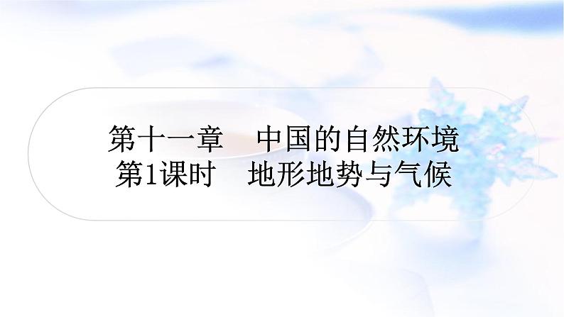 中考地理复习中国地理第十一章中国的自然环境第1课时地形地势与气候作业课件第1页