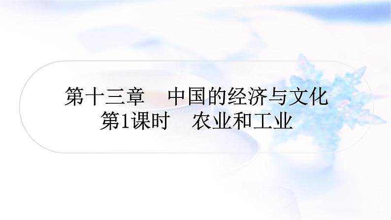 中考地理复习中国地理第十三章中国的经济与文化第1课时农业和工业作业课件01