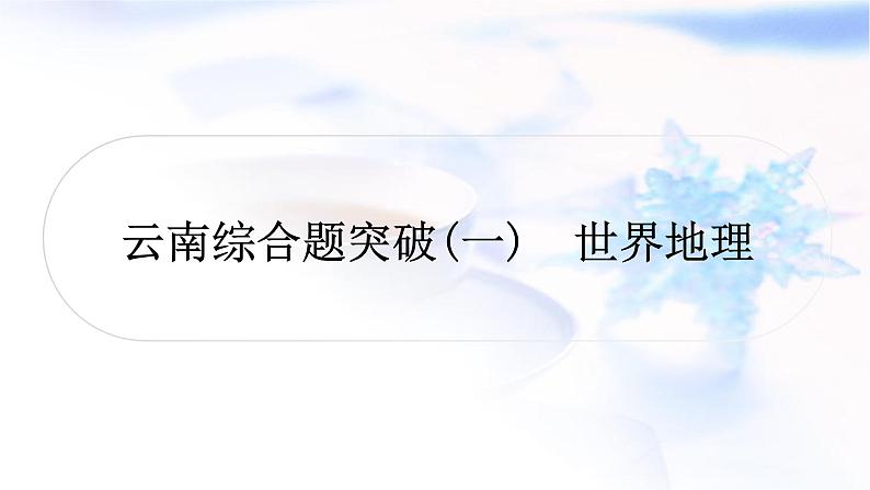 中考地理复习世界地理综合题突破(一)世界地理作业课件第1页