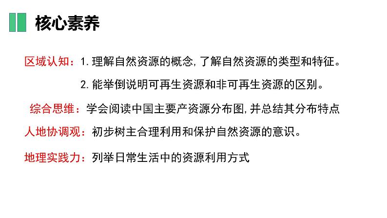 【核心素养】湘教版初中地理 八年级上册 3.1 中国的自然资源 课件03