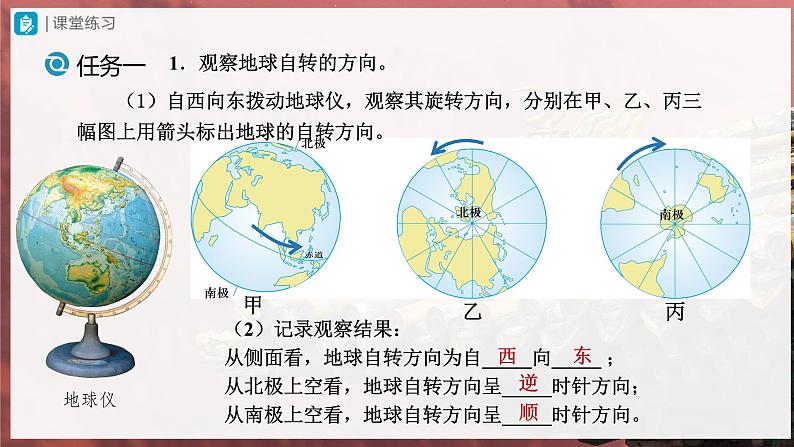 【人教版】七上地理  1.2.1《地球的运动》（课件+教案）05