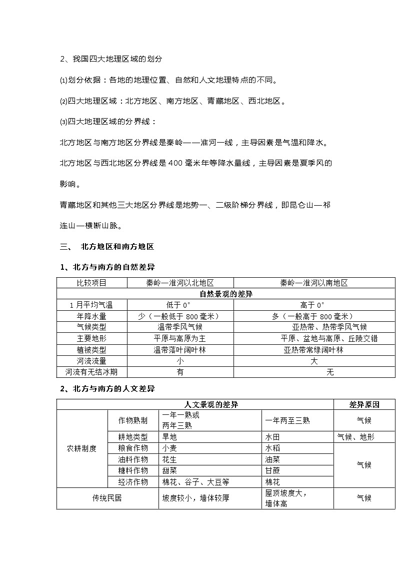 人教版八年级地理下册知识点复习提纲第2页