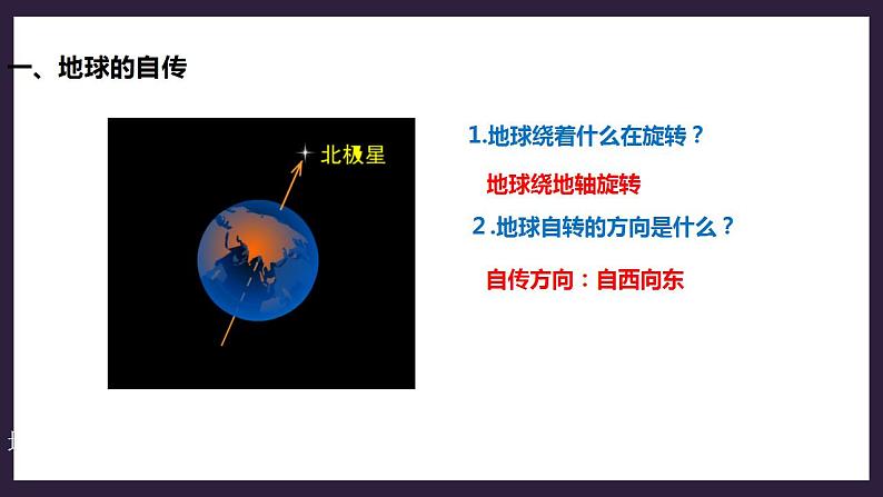 人教版地理七年级上册 第一章第二节第1课时地球的自传和公转 课件+教案05