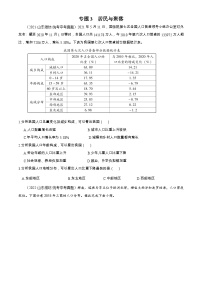 2021-2023年中考初中地理 山东潍坊市真题分项汇编专题3 居民与聚落