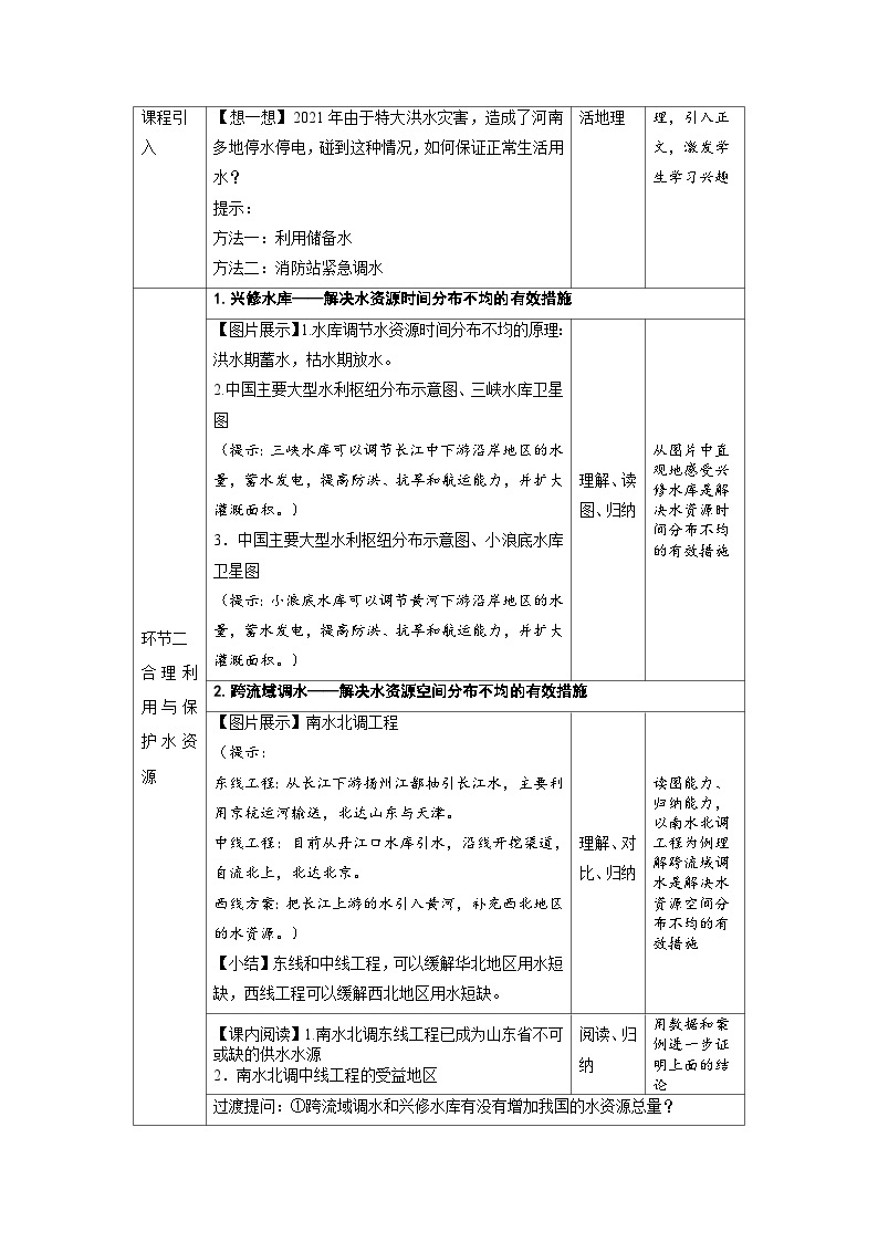 人教版地理八上 第三章 第三节 水资源（第2课时） 教案02