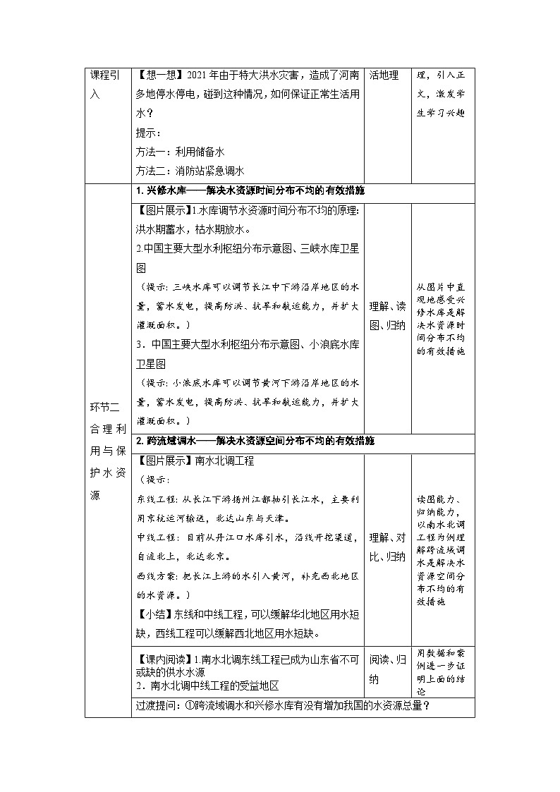 人教版地理八上 第三章 第三节 水资源（第2课时） 教案02