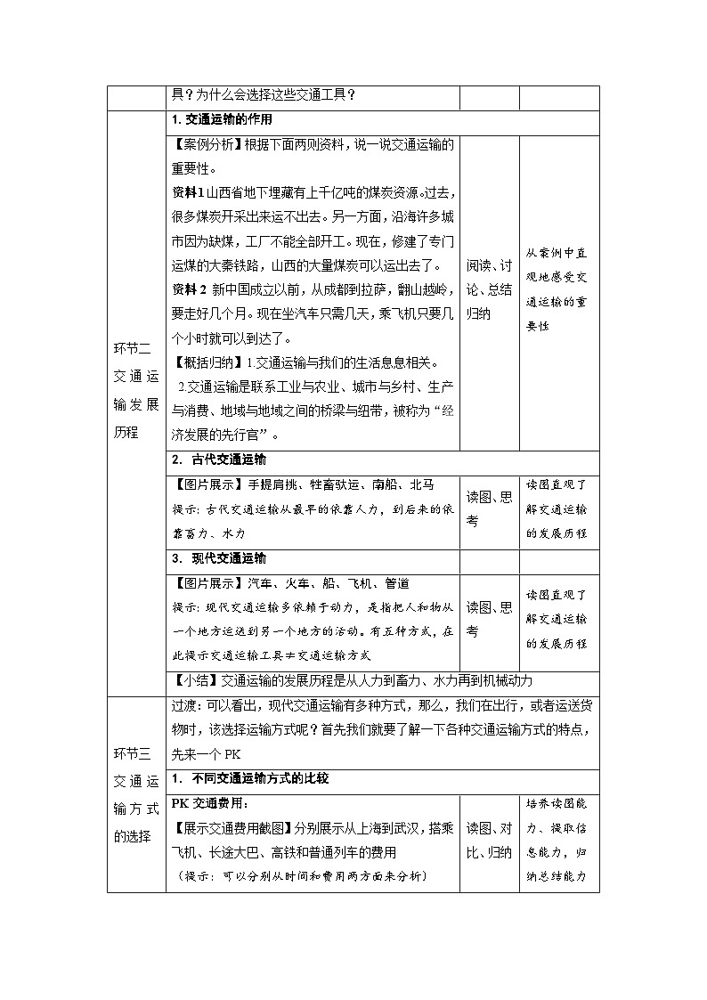 人教版地理八上 第四章 第一节 交通运输（第1课时） 教案02