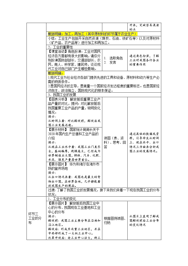 人教版地理八上第四章 第三节 工业（第1课时） 教案02
