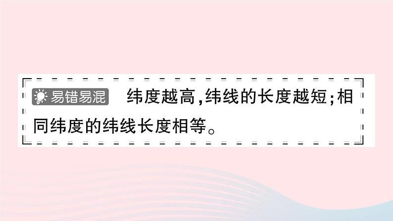 2023七年级地理上册第一章地球和地图第一节地球和地球仪第二课时纬线和纬度经线和经度利用经纬网定位作业课件新版新人教版第7页