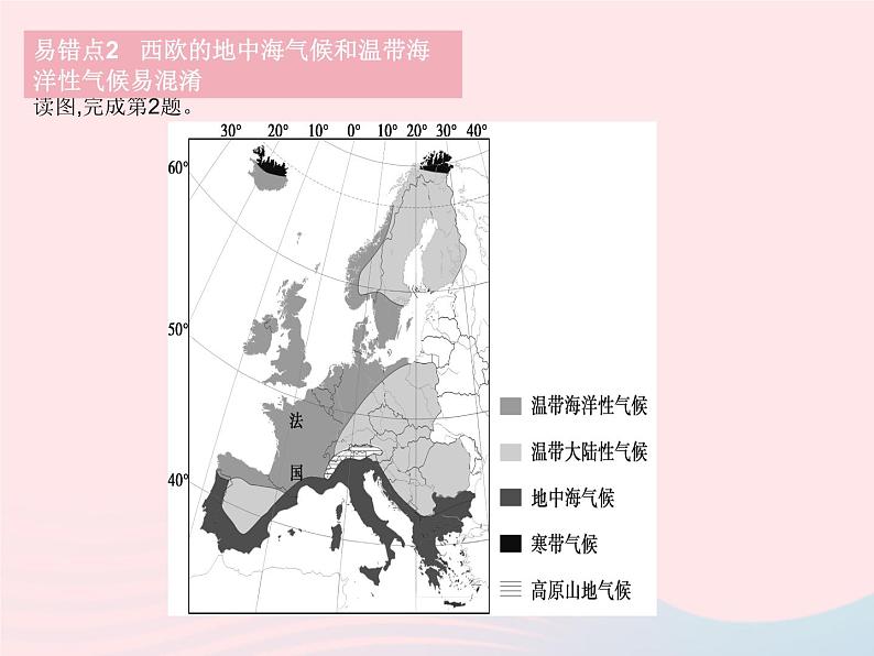 2023七年级地理下册第八章东半球其他的地区和国家易错疑难集训作业课件新版新人教版04