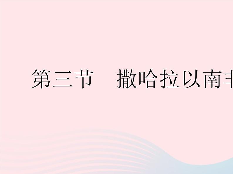 2023七年级地理下册第八章东半球其他的地区和国家第三节撒哈拉以南非洲作业课件新版新人教版01