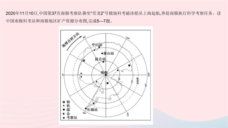 2023七年级地理下册第十章极地地区全章综合检测作业课件新版新人教版08