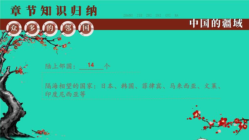 2023八年级地理上册第1章中国的疆域与人口综合复习上课课件新版湘教版05