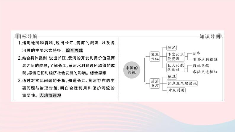 2023八年级地理上册第二章中国的自然环境第三节中国的河流第二课时滚滚长江滔滔黄河作业课件新版湘教版第2页