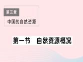 2023八年级地理上册第三章中国的自然资源第一节自然资源概况作业课件新版湘教版