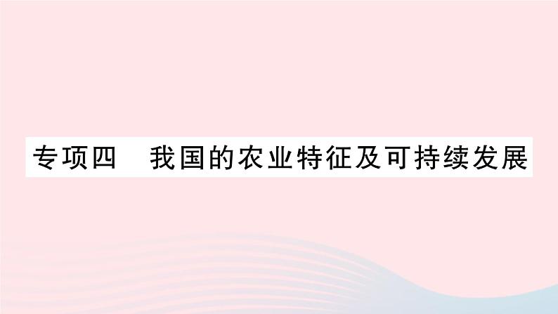 2023八年级地理上册专项四我国的农业特征及可持续发展作业课件新版湘教版01