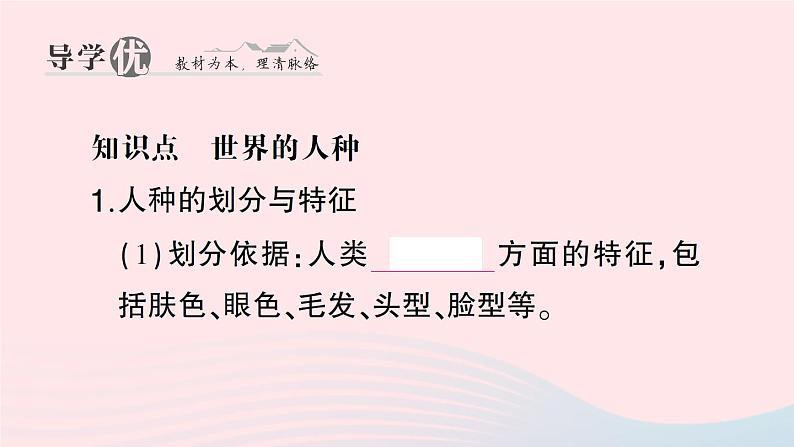 2023七年级地理上册第三章世界的居民第二节世界的人种作业课件新版湘教版03