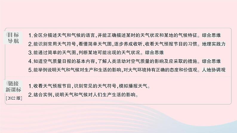 2023七年级地理上册第四章世界的气候第一节天气和气候作业课件新版湘教版02