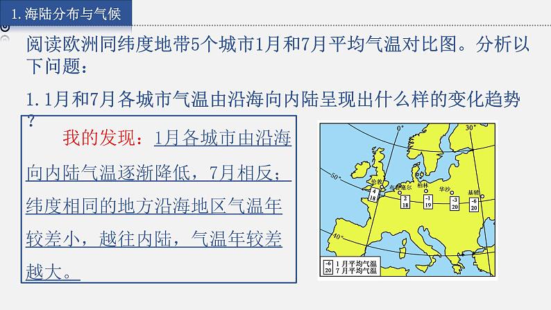 4.3.2 影响气候的主要因素课件第6页