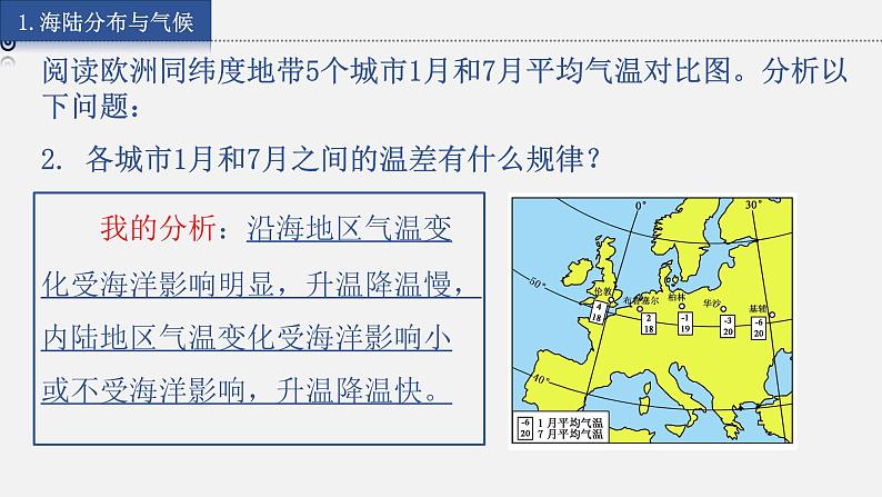 4.3.2 影响气候的主要因素课件第7页