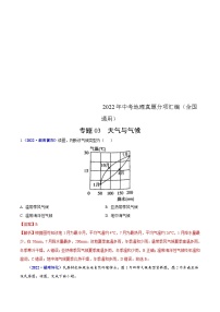 2022年中考地理真题分项汇编专题03 天气与气候（含解析）