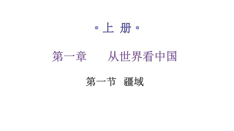 人教版八年级地理上册第一章第一节疆域练习课件第1页