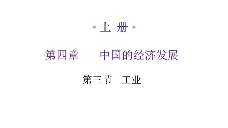 人教版八年级地理上册第四章第三节工业练习课件第1页