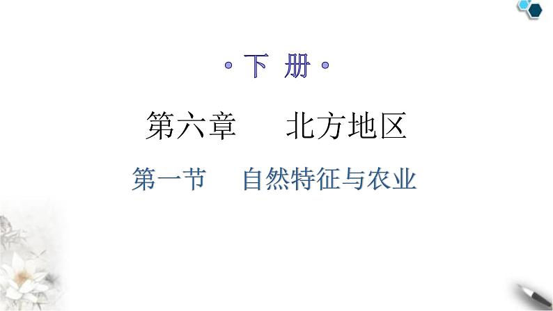 人教版八年级地理下册第六章第一节自然特征与农业分层作业课件01