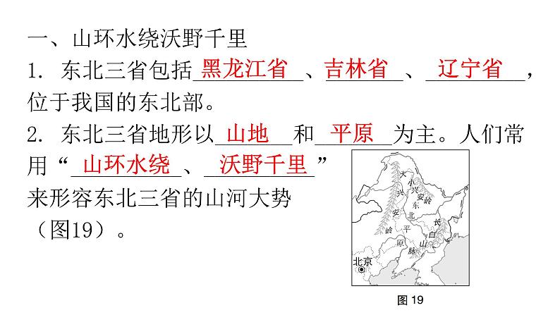 人教版八年级地理下册第六章第二节“白山黑水”——东北三省练习课件第2页