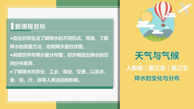 3.3降水的变化与分布（课件+分层练）-2023-2024学年七年级地理上册同步精品课件（人教版）01