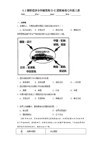 初中地理仁爱科普版七年级上册第二节 国际经济合作达标测试