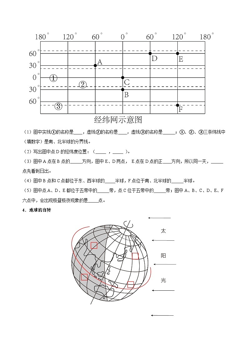 【期中真题】（苏教版）2023-2024学年七年级地理上学期期中真题汇编 专题03 核心地图专练（原卷版）第2页