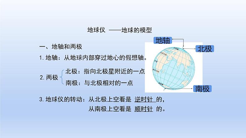 湘教版地理七年级上册 第二章 第一节 第二课时  地球仪课件03