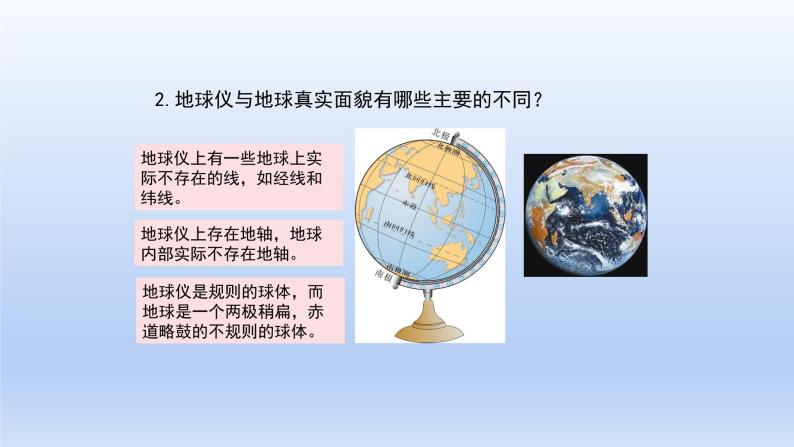 湘教版地理七年级上册 第二章 第一节 第二课时  地球仪课件05