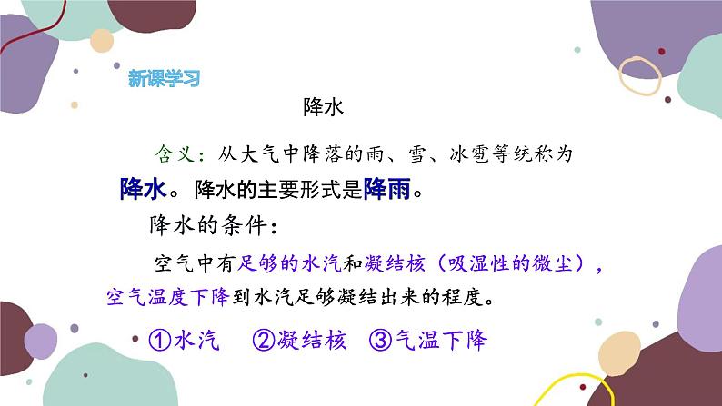 湘教版地理七年级上册 第四章 第二节 第二课时  主要降水类型 世界降水的分布课件03