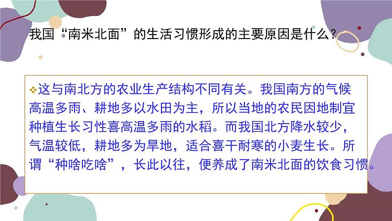 商务星球版地理七年级上册 第四章 活动课 气候与我们的生产生活课件第8页