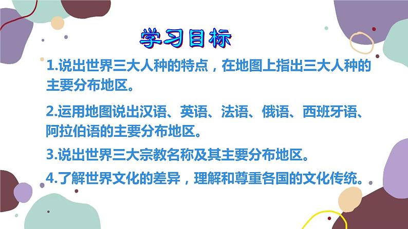 商务星球版地理七年级上册 第五章 第二节  世界的人种、语言和宗教课件第3页