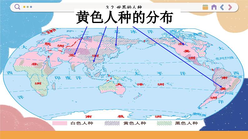 湘教版地理七年级上册 3.2 世界的人种课件第7页