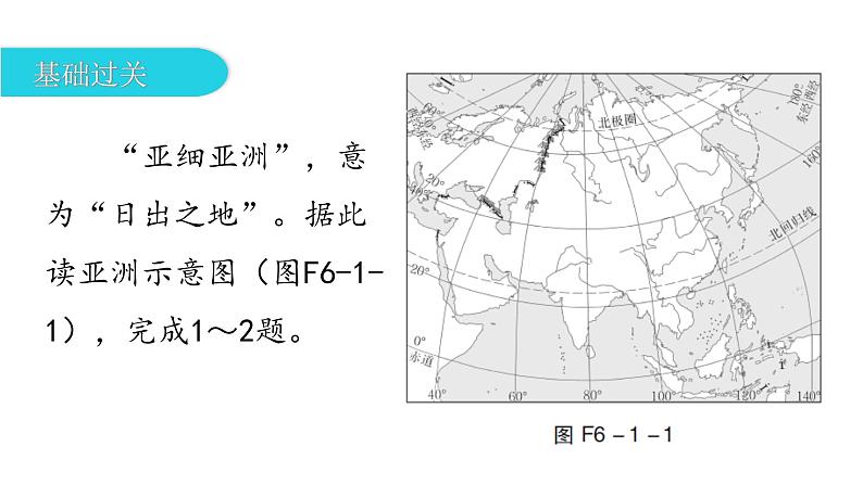 湘教版地理七年级下册第六章认识大洲第一节亚洲及欧洲第一课时作业课件第2页