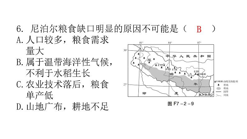 湘教版地理七年级下册第七章了解地区第二节南亚第二课时作业课件第8页